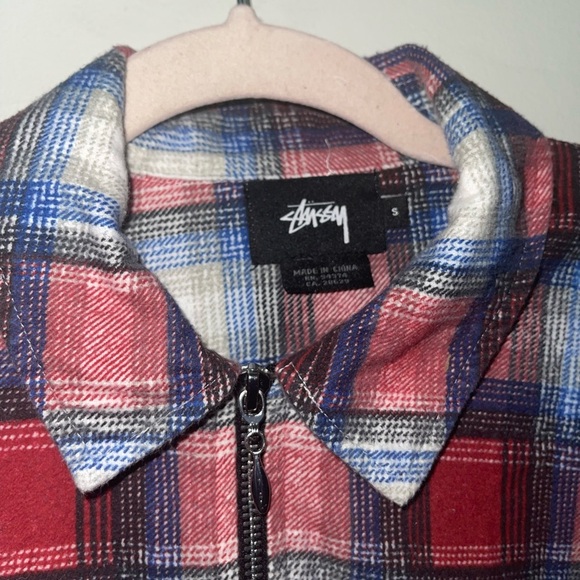 NWOT Stussy Lincoln Plaid Zip  Shirt Dress - Picture 7 of 9